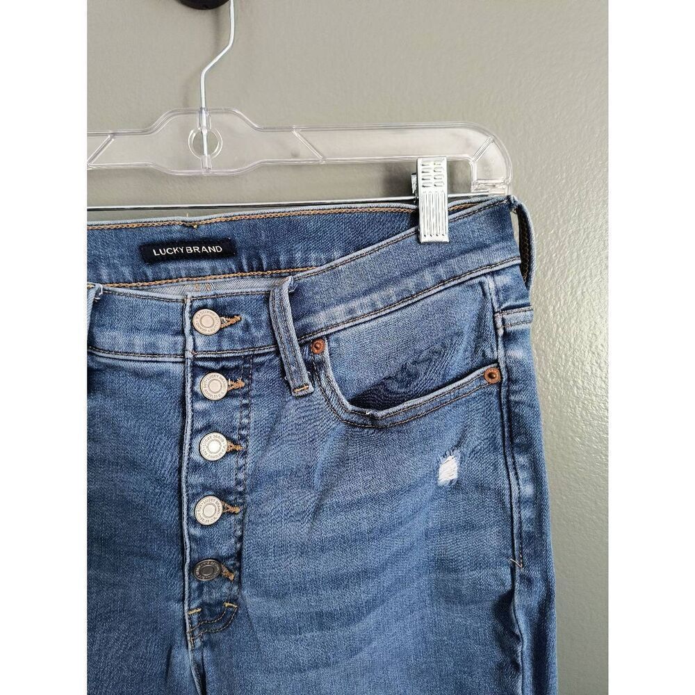 Lucky Brand High Rise Distressed Blue Jeans - Picture 2 of 11